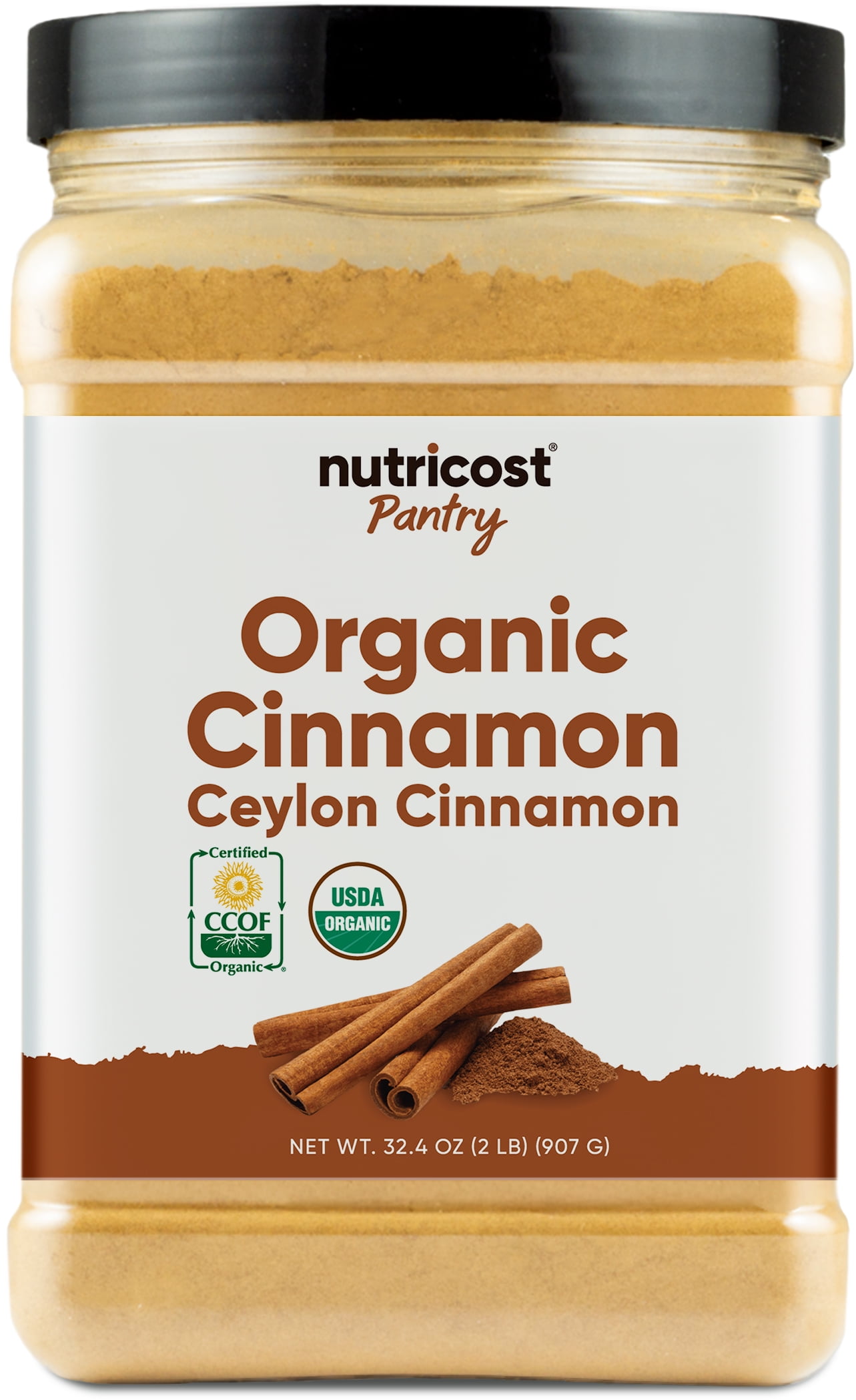Nutricost Organic Ceylon Cinnamon (2 Pounds) - Gluten-Free, GMO-Free