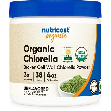 Nutricost Organic Chlorella Powder 4oz - 3G Per Serving, Non-GMO & Gluten Free