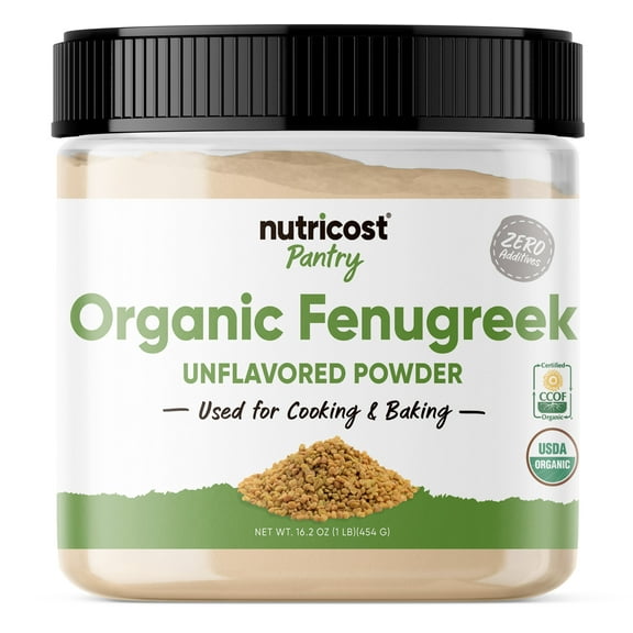 Nutricost Organic Fenugreek Powder - (5G Per Serving) - (90 Servings) - (1LB Per Container)