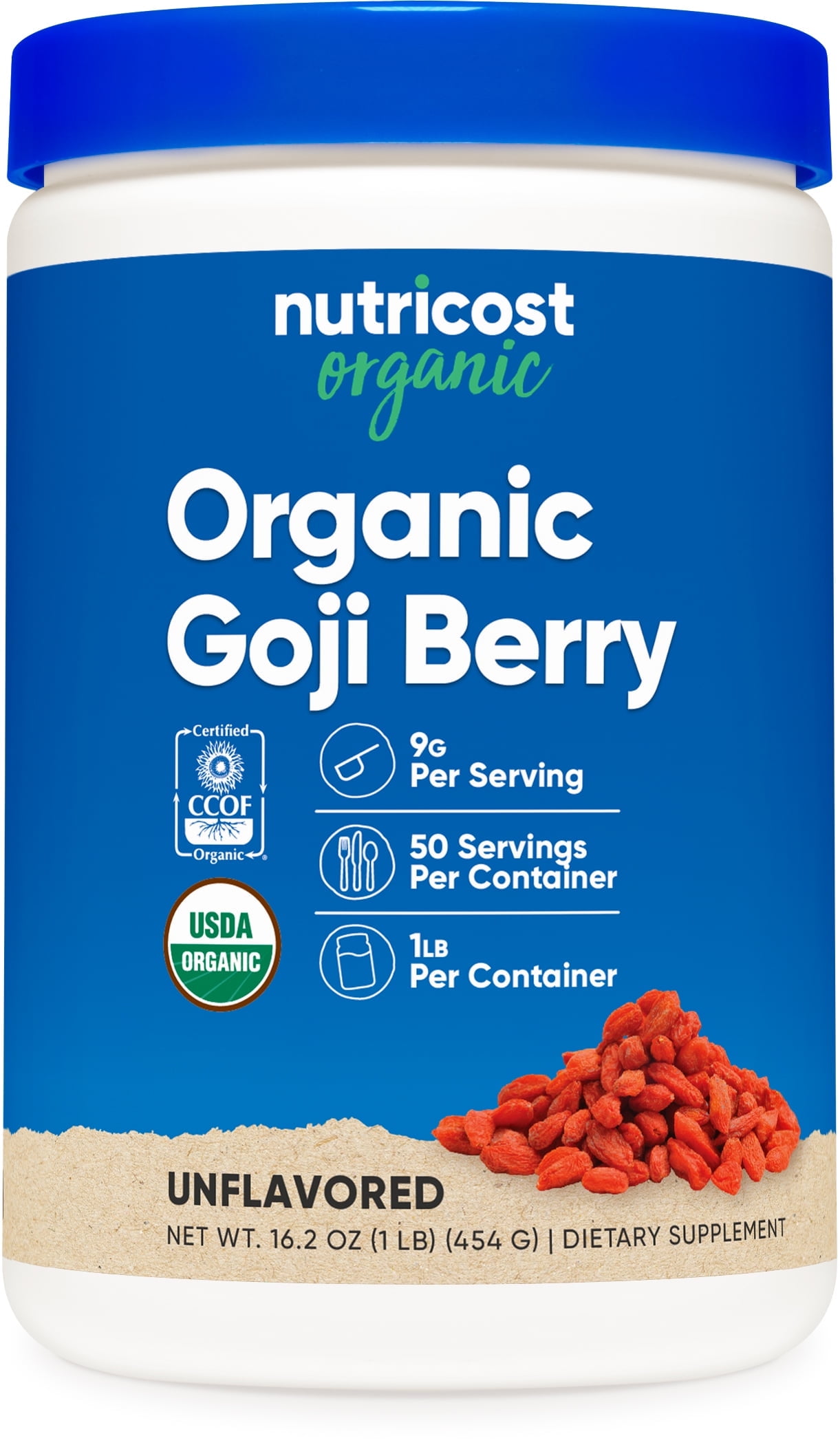 Nutricost Organic Goji Berry Powder (1lb) - Gluten Free & Non-GMO