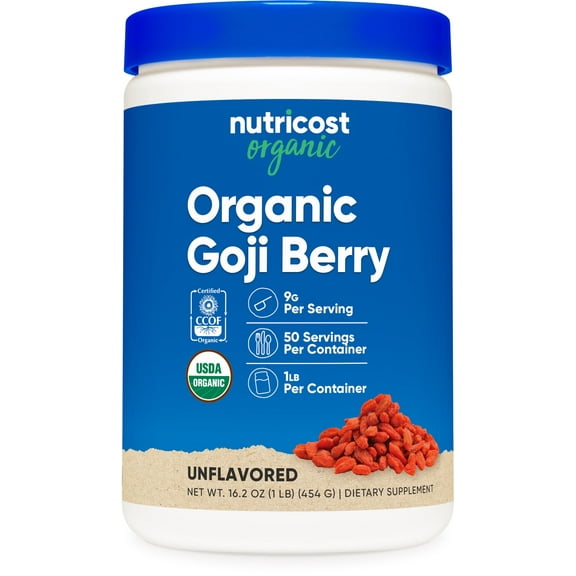 Nutricost Organic Goji Berry Powder (1lb) - Gluten Free & Non-GMO
