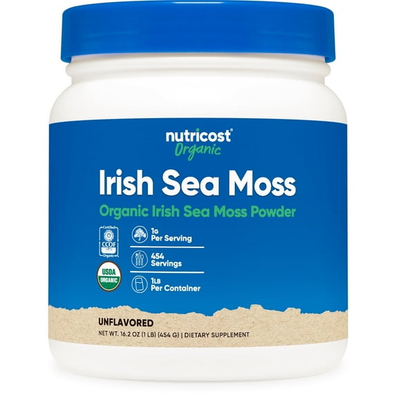 Nutricost Organic Irish Moss Powder (1 lb) - Gluten Free, Non-GMO Supplement