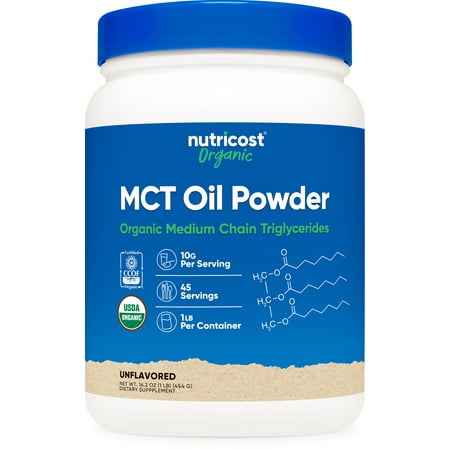 Nutricost Organic MCT Oil Powder (1LB) - Organic Medium Chain Triglycerides, Vegetarian, Gluten-Free