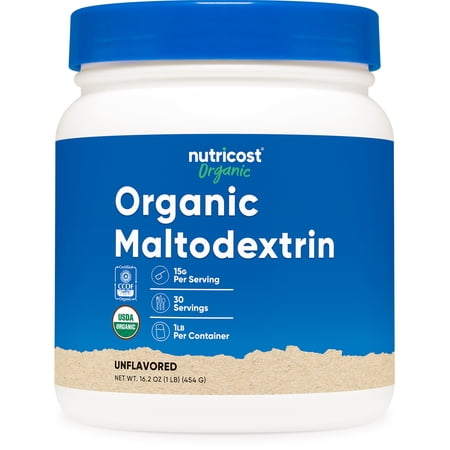 Nutricost Organic Maltodextrin Powder 1lb- Non-GMO & Gluten Free Supplement