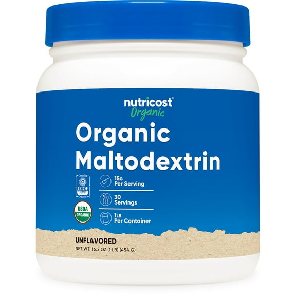 Nutricost Organic Maltodextrin Powder 1lb- Non-GMO & Gluten Free Supplement