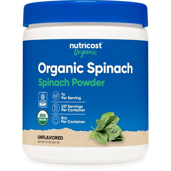 Nutricost Organic Spinach Powder 8oz - Non-GMO, Gluten Free, Supplement