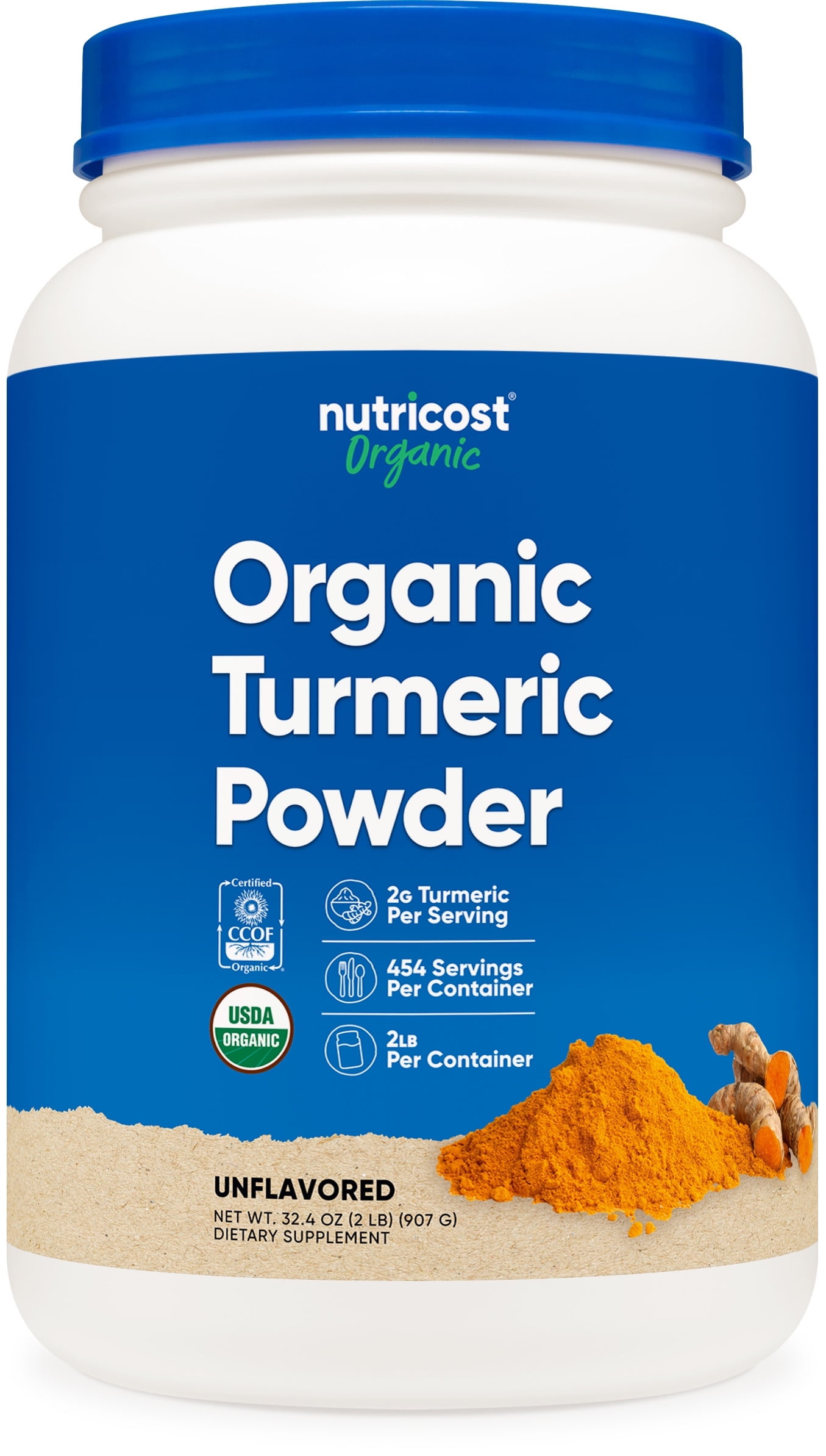 Nutricost Organic Turmeric Powder 2 lbs (32oz) - Certified USDA Organic Supplement