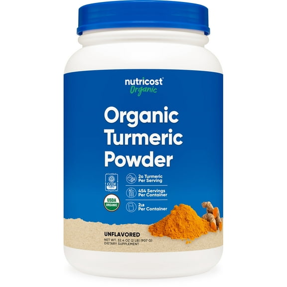 Nutricost Organic Turmeric Powder 2 lbs (32oz) - Certified USDA Organic Supplement