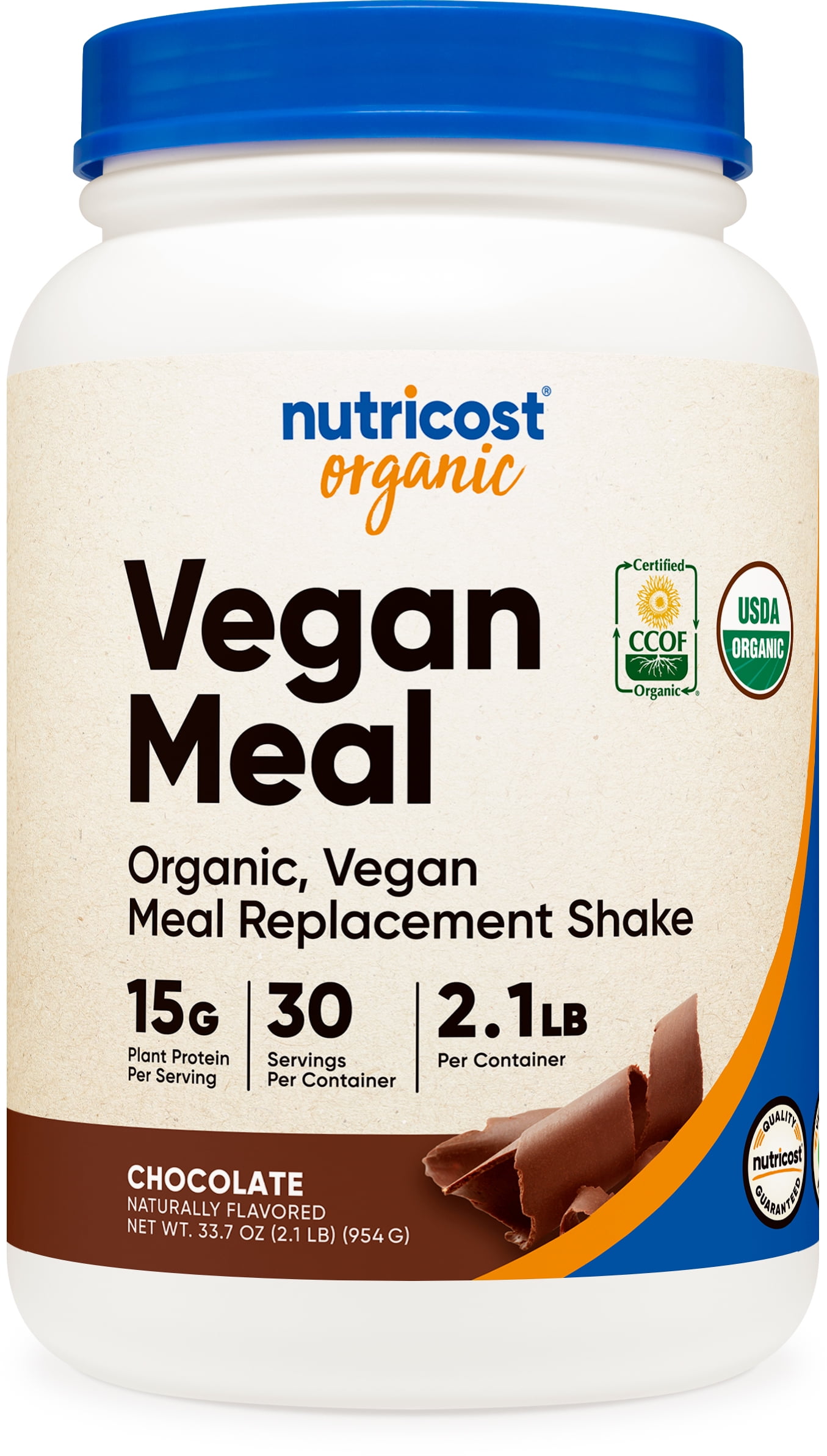 Nutricost Organic Vegan Meal Replacement Shake Powder (Chocolate) - Vegan Supplement