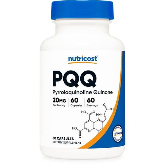 Nutricost PQQ (Pyrroloquinoline Quinone) Supplement 20mg, 60 Capsules - Non-GMO, Gluten Free