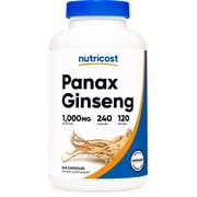 Nutricost Panax Ginseng Supplement, 240 Capsules, 120 Servings