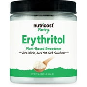 Nutricost Pantry Erythritol Plant-Based Sweetener Powder (1 LB) - Zero Additives, Zero Calories, Non-GMO