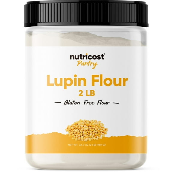 Nutricost Pantry Lupin Flour (2 Pounds Per Bottle) Non GMO, Gluten Free, Vegan Cooking Powder