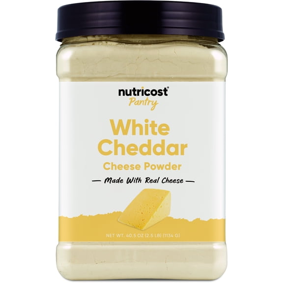 Nutricost Pantry White Cheddar Cheese Powder (2.5 Pounds Per Bottle) | Powdered Cheese :: Great for Cooking, Baking, Popcorn, and More!