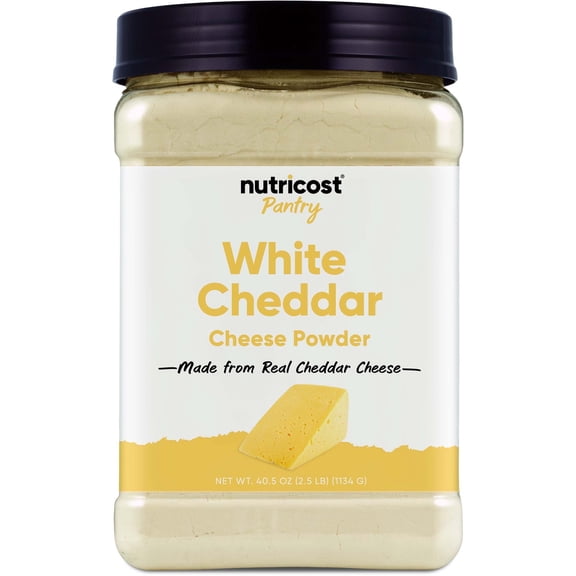 Nutricost Pantry White Cheddar Cheese Powder (2.5 Pounds Per Bottle) | Powdered Cheese :: Great for Cooking, Baking, Popcorn, and More!