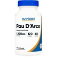 thumbnail image 1 of Nutricost Pau D'Arco Inner Bark 1100mg, 120 Vegetarian Capsules (60 Serv) - Non-GMO Supplement, 1 of 5