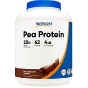 Nutricost Pea Protein Powder (4 LBS) Chocolate - 20g of Vegan Pea Protein Isolate, GMO-Free, Gluten-Free, 62 Servings