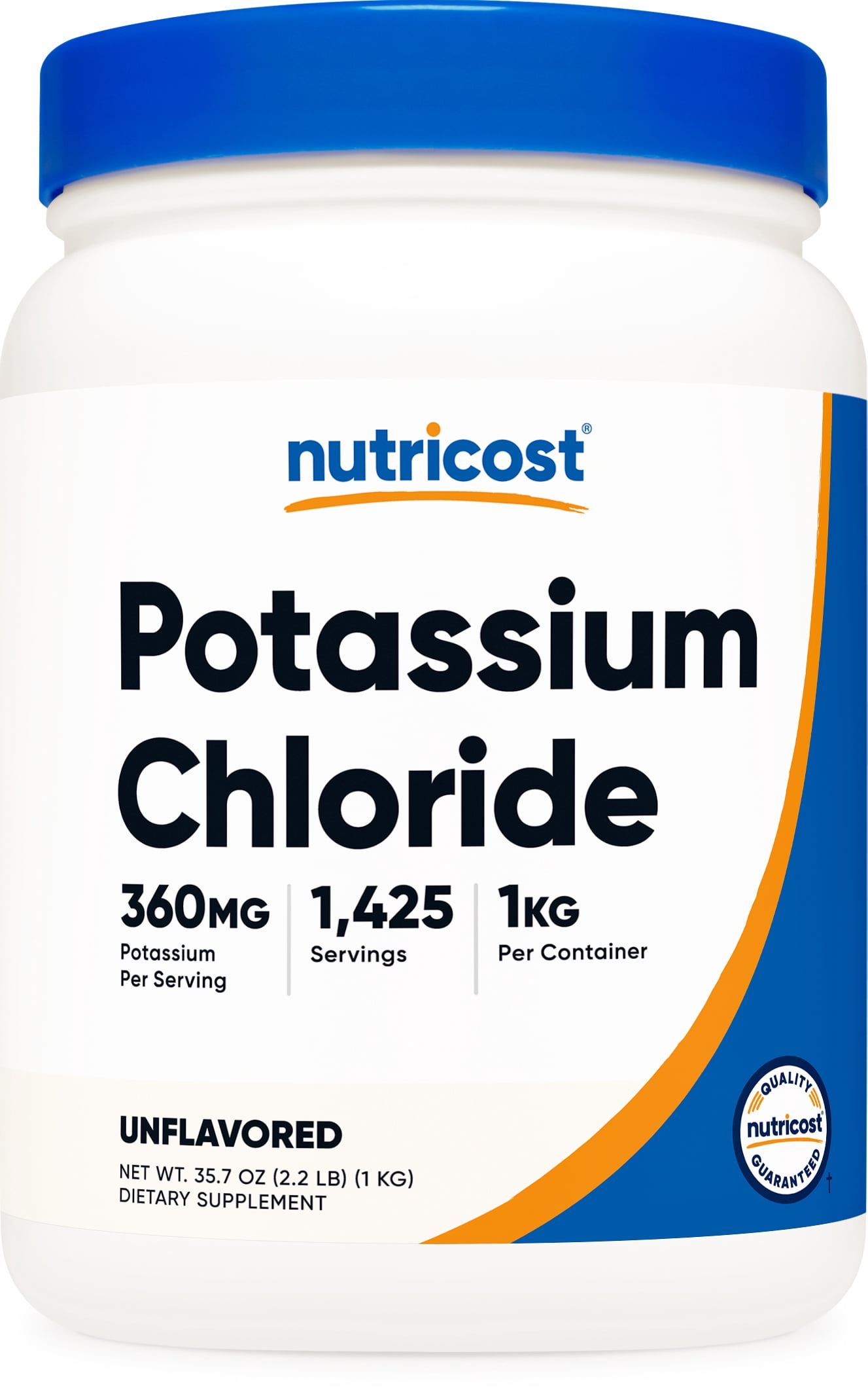 Nutricost Potassium Chloride 1kg - Gluten Free, Non-GMO Supplement
