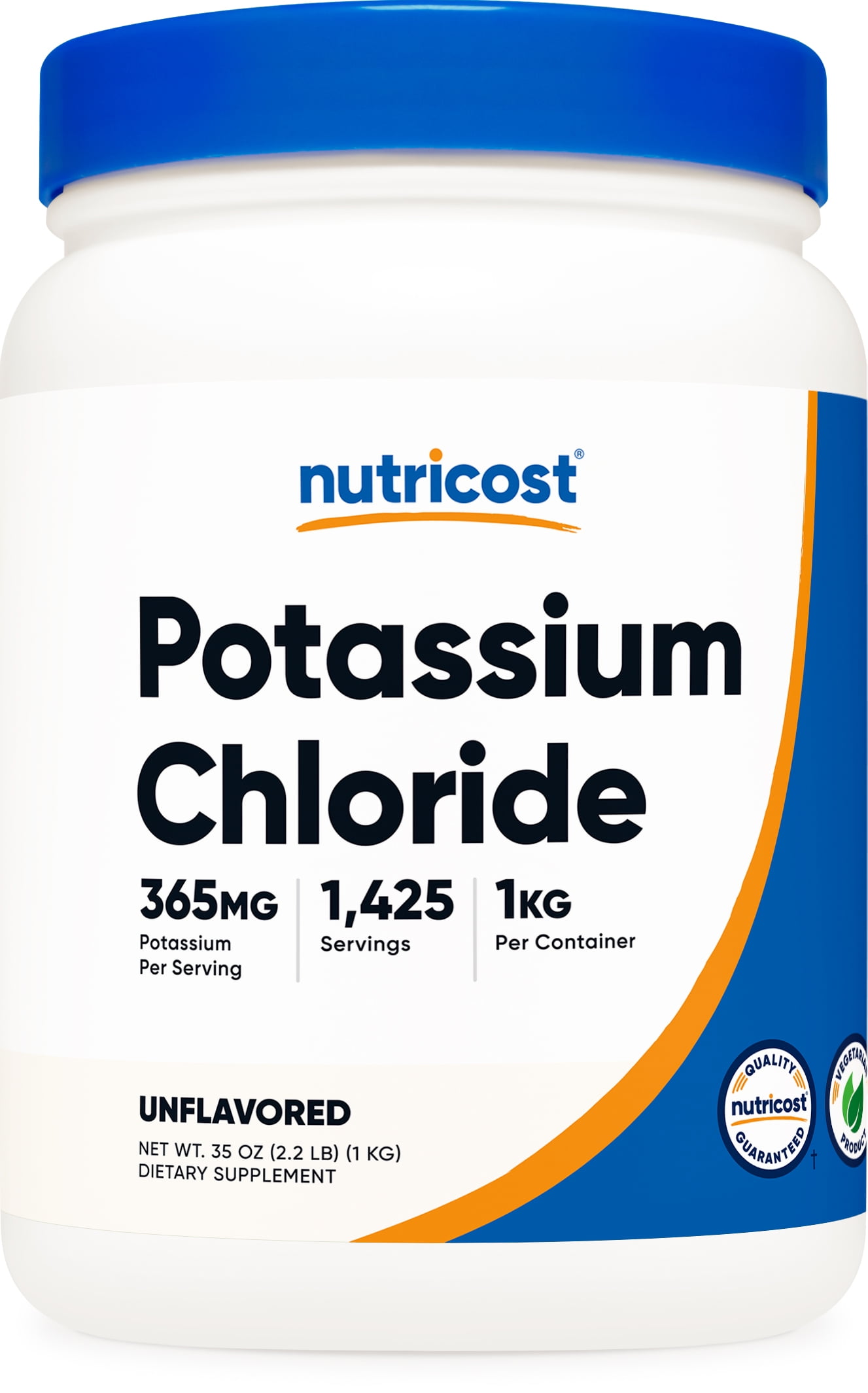 Nutricost Potassium Chloride 1kg - Gluten Free, Non-GMO Supplement