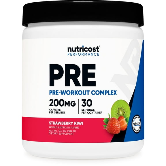 Nutricost Pre-Workout Powder (Strawberry Kiwi) 30 Servings - GMO-Free, Gluten-Free, Vegetarian
