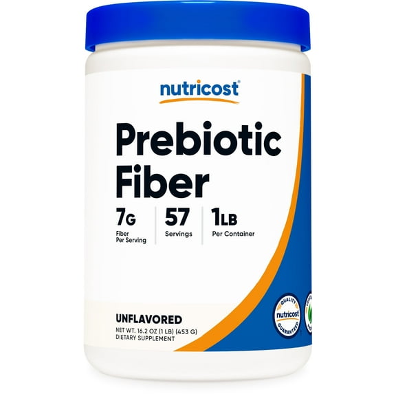 Nutricost Prebiotic Fiber Powder Unflavored (1 Pound) - Vegetarian, Gluten-Free, GMO-Free, 57 Servings