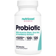 Nutricost Probiotic for Women 10 Billion CFU, 120 Capsules - Complex with Acacia Fiber, Uva Ursi & Cranberry Extract, Non-GMO & Gluten Free