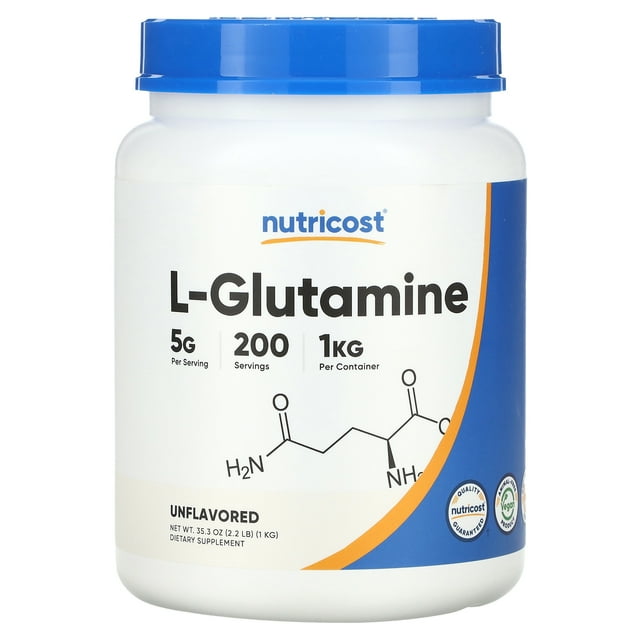 Nutricost Pure LGlutamine Powder 1 KG, 5g Per Serving Health Supplement