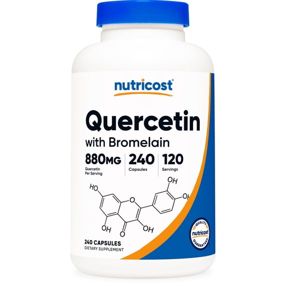Nutricost Quercetin with Bromelain 880mg, 240 Capsules - Gluten Free & Non-GMO Supplement