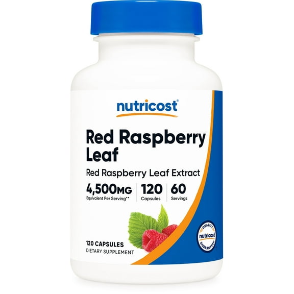 Nutricost Red Raspberry Leaf Extract (4500mg Equivalent) 120 Capsules - Vegan Supplement, 60 Servings