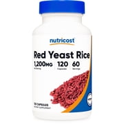 Nutricost Red Yeast Rice 1200mg, 120 Capsules - 60 Serv, Veggie Caps, Non-GMO, Gluten Free Supplement