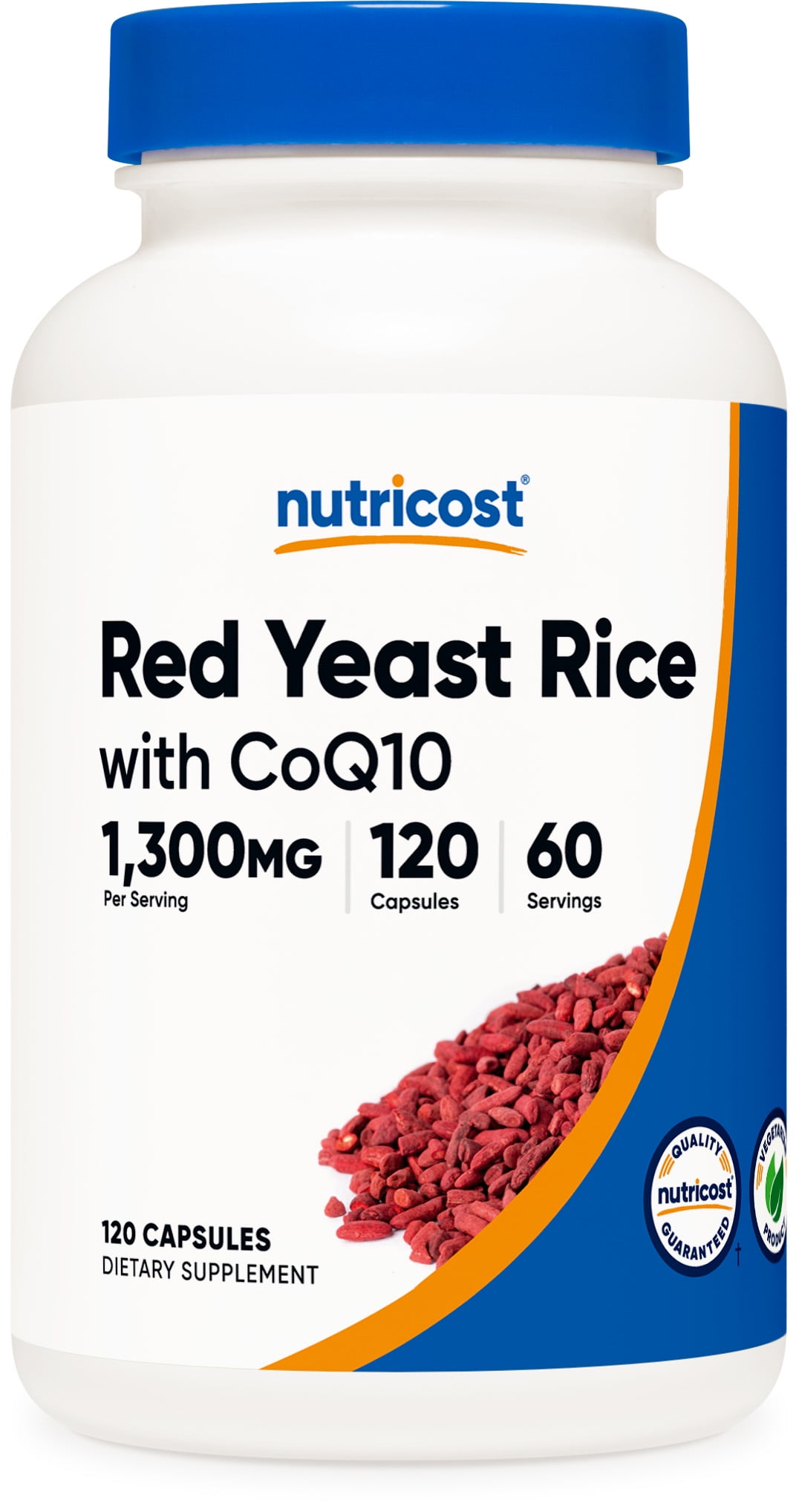 Nutricost Red Yeast Rice with CoQ10 1300mg, 120 Capsules, 60 Servings - Non-GMO, Gluten Free  Supplement