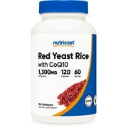 Nutricost Red Yeast Rice with CoQ10 1300mg, 120 Capsules, 60 Servings - Non-GMO, Gluten Free  Supplement