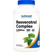 Nutricost Resveratrol Complex (2,000mg) 180 Capsules - Antioxidant Complex, Vegan, GMO-Free, Gluten-Free, 60 Servings