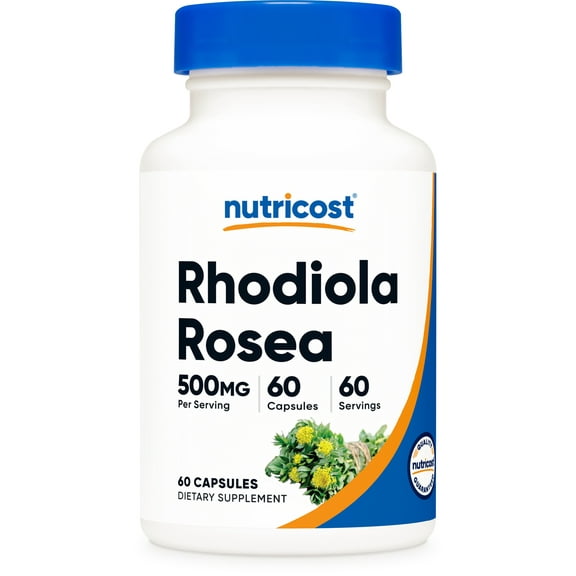 Nutricost Rhodiola Rosea (500mg) 60 Vegetarian Capsules - Gluten Free & Non-GMO Supplement