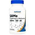 thumbnail image 1 of Nutricost SAMe (S-Adenosyl-L-Methionine) Supplement 400mg, 120 Capsules, 1 of 5