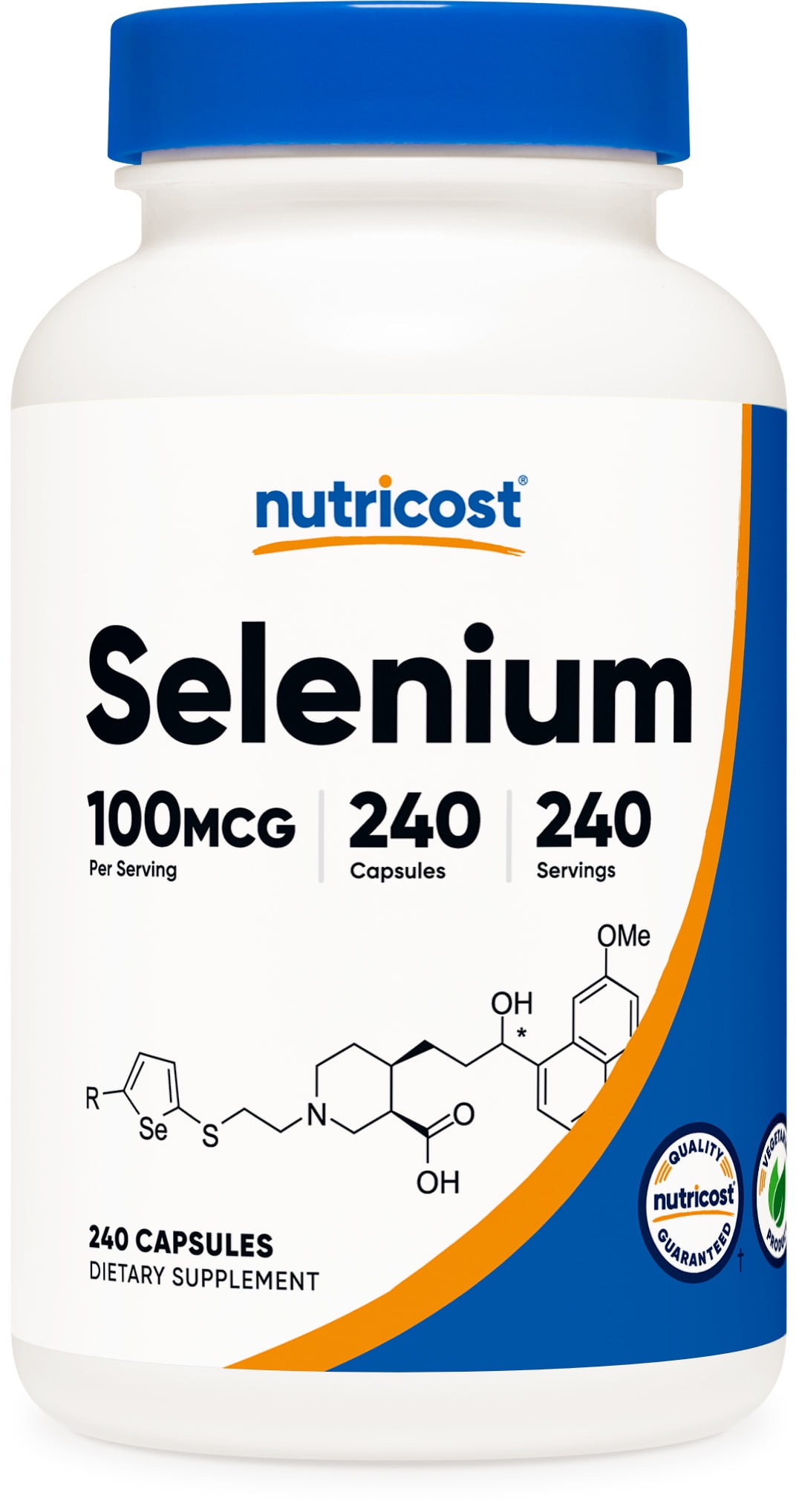 Nutricost Selenium Supplement 100mcg, 240 Capsules, Vegetarian, Gluten