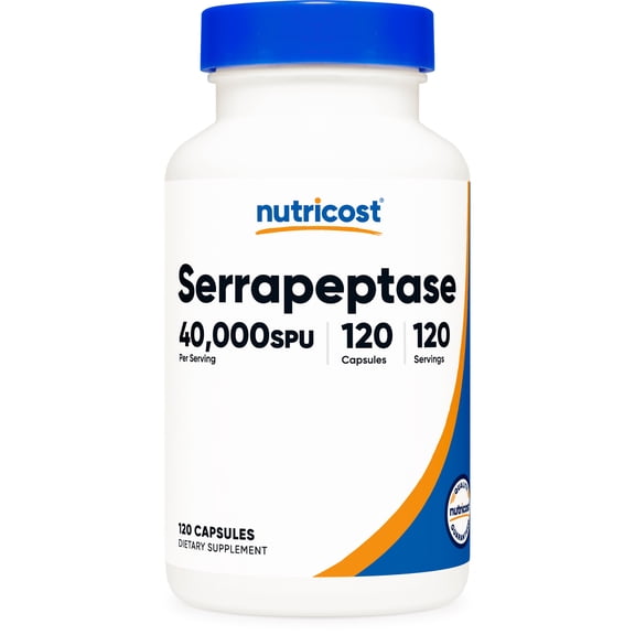 Nutricost Serrapeptase 40,000 SPU, 120 Capsules, Supplement