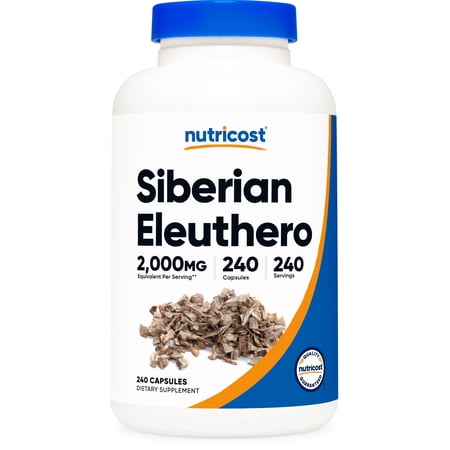 Nutricost Siberian Eleuthero (500mg) 240 Capsules - Gluten Free & Non-GMO Supplement