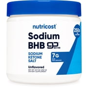 Nutricost Sodium BHB Powder (250g) Unflavored - Keto Supplement, Beta-Hydroxybutyrate Salt