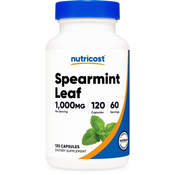Nutricost Spearmint Leaf (1000mg) 120 Capsules - Spearmint Supplement, GMO-Free, Gluten-Free, 60 Servings