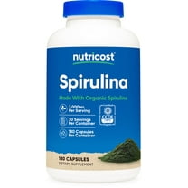 Nutricost Spirulina 3,000mg, 180 Capsules - Supplement Made With Organic Spirulina