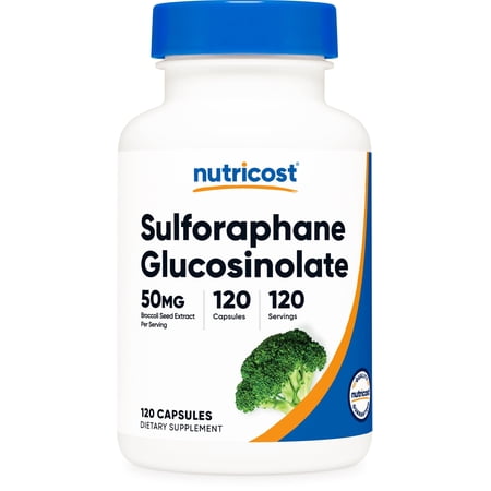 Nutricost Sulforaphane Glucosinolate (SGS) (120 Capsules, 50 mg Broccoli Seed Extract Per Serving)
