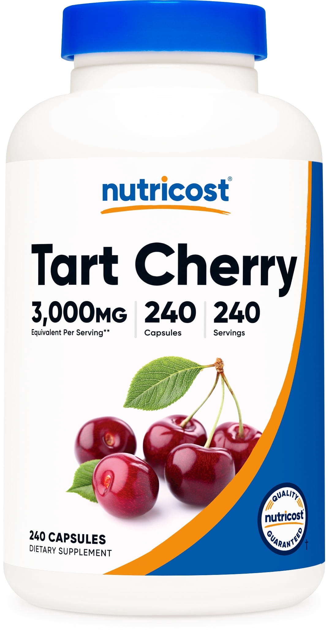 Nutricost Tart Cherry Extract 3000mg Equivalent Per Serving (from 300mg of 10:1 Extract), 240 Vegetarian Capsules for 240 Servings per Bottle - Gluten Free, Non-GMO