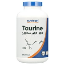 Nutricost Taurine 1000mg, 400 Capsules - Non-GMO & Gluten Free Supplement
