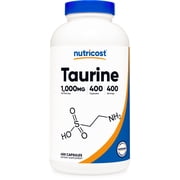 Nutricost Taurine 1000mg ، 400 كبسولة - مكمل خال من الكائنات المعدلة وراثيًا والغلوتين