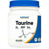 Nutricost Taurine Powder 1KG, 500 Servings - Non GMO, Supplement