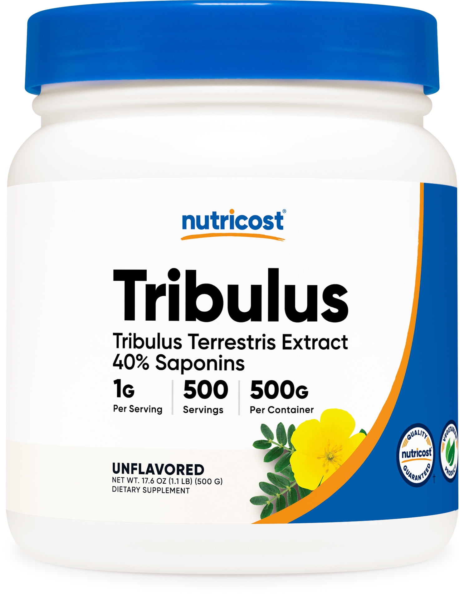 Nutricost Tribulus Terrestris Supplement Powder 500 Grams (1.1lbs