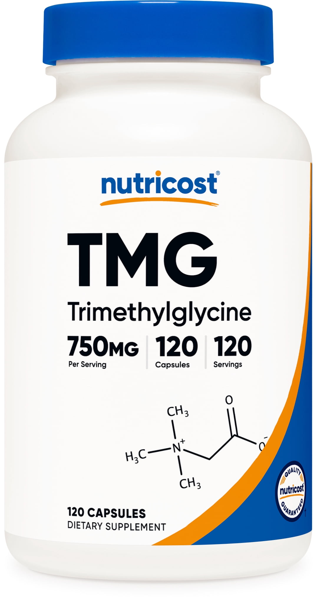 Nutricost Trimethylglycine (TMG) 750mg, 120 Capsules - Non-GMO Supplement