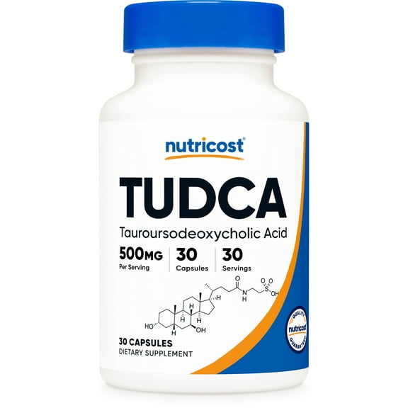 Nutricost Tudca 500mg, 30 Capsules (Tauroursodeoxycholic Acid) - Gluten Free, Non-GMO Supplement