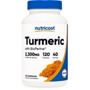 Nutricost Turmeric Capsules 95% Curcuminoids Curcumin Supplement, 2300mg Per Serving, 120 Count